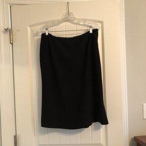Black crepe skirt with ruffle by Talbots